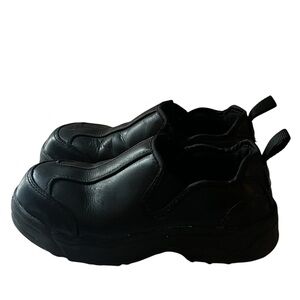 Worx Black Leather Safety Steel Toe Shoes Sz 4.5